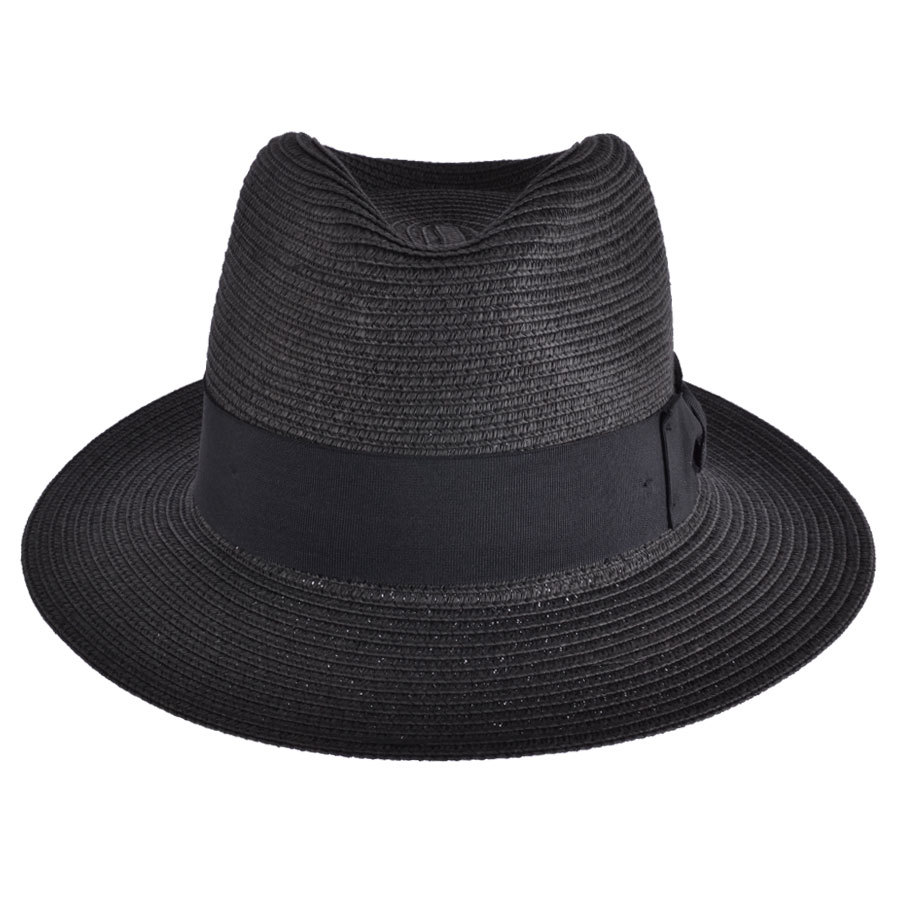 ladies black fedora hat
